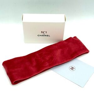 Chanel Plush Red Headband w/ Box – Stamped Camellia - Chanel Beauté GWP No 1